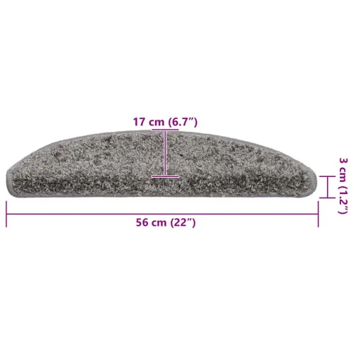 Prostirke za stepenice 30 kom 56x17x3 cm sive poluokrugle - Siva 56 x 17 x 3 cm 30 Cijena