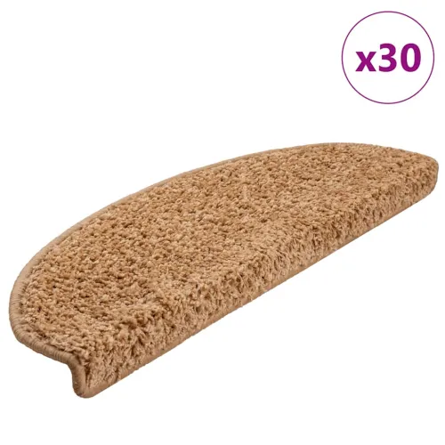Prostirke za stepenice 30 kom 65x21x4 cm bež poluokrugle velike - Bež 65 x 21 x 4 cm 30 Cijena