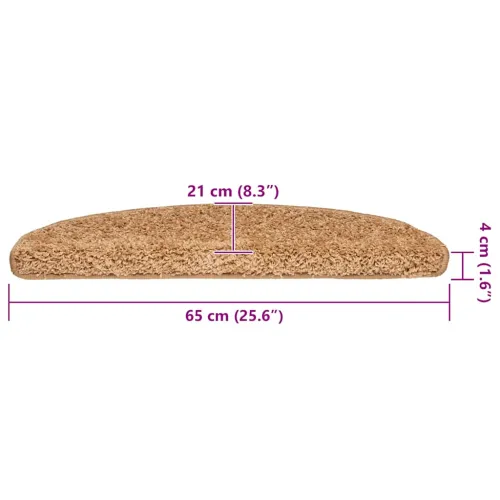 Prostirke za stepenice 30 kom 65x21x4 cm bež poluokrugle velike - Bež 65 x 21 x 4 cm 30 Cijena