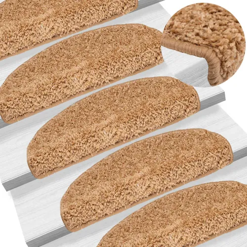 Prostirke za stepenice 30 kom 65x21x4 cm bež poluokrugle velike - Bež 65 x 21 x 4 cm 30 Cijena