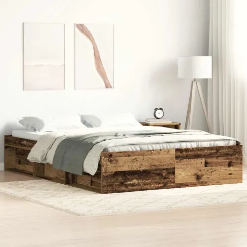 Okvir kreveta bez madraca staro drvo 140x200 cm - Staro drvo 140 x 200 cm Cijena