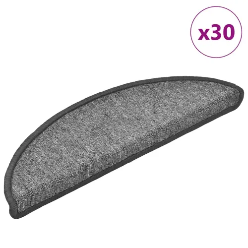Prostirke za stepenice 30 kom 56x17x3 cm tamno sive poluokrugle - Tamnosiva 56 x 17 x 3 cm 30 Cijena