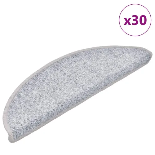 Prostirke za stepenice 30 kom 56x17x3 cm svijetlo sive poluokrugle - Svjetlosiva 56 x 17 x 3 cm 30 Cijena