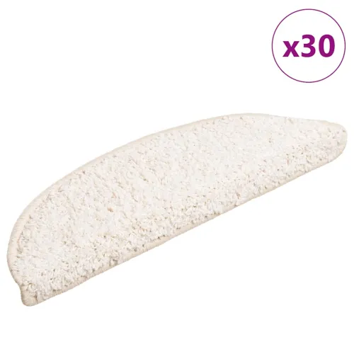 Prostirke za stepenice 30 kom 56x17x3 cm bijele poluokrugle - Bijela 56 x 17 x 3 cm 30 Cijena