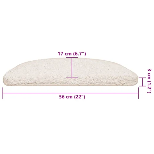 Prostirke za stepenice 30 kom 56x17x3 cm bijele poluokrugle - Bijela 56 x 17 x 3 cm 30 Cijena