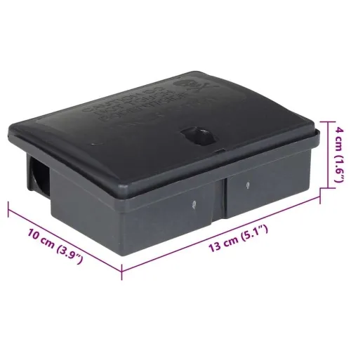 Zamke za miševe 10 kom crne 13x10x4 cm - 10 Cijena