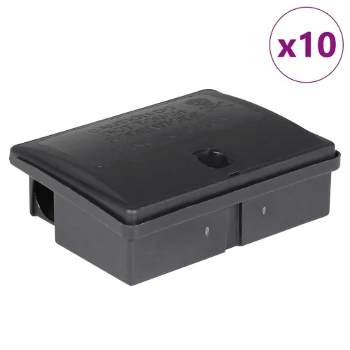Zamke za miševe 10 kom crne 13x10x4 cm - 10 Cijena
