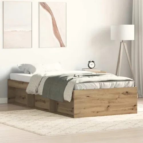 Okvir kreveta bez madraca boja hrasta artisan 100x200 cm - Hrast artisan 100 x 200 cm Cijena