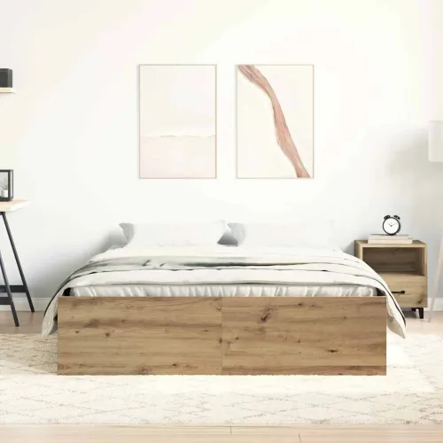 Okvir kreveta bez madraca boja hrasta artisan 120x200 cm - Hrast artisan 120 x 200 cm Cijena
