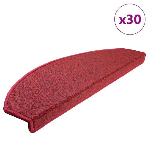 Prostirke za stepenice 30 kom 65x24x4 cm crvene poluokrugle velike - Crvena 65 x 24 x 4 cm 30 Cijena