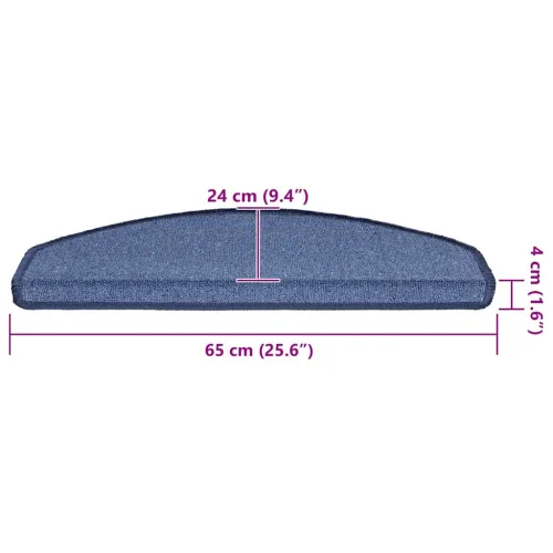 Prostirke za stepenice 30 kom 65x24x4 cm plave poluokrugle velike - Plava 65 x 24 x 4 cm 30 Cijena