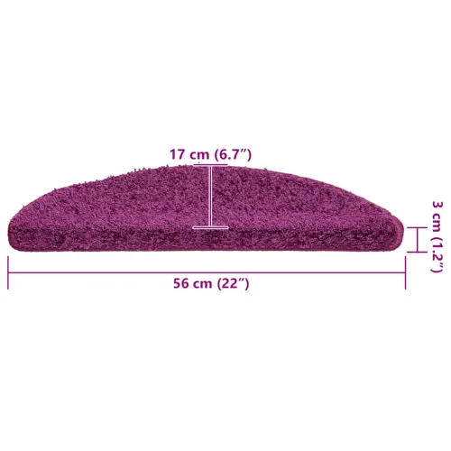 Prostirke za stepenice 30 kom 56x17x3 cm ljubičaste poluokrugle - Ljubičasta 56 x 17 x 3 cm 30 Cijena