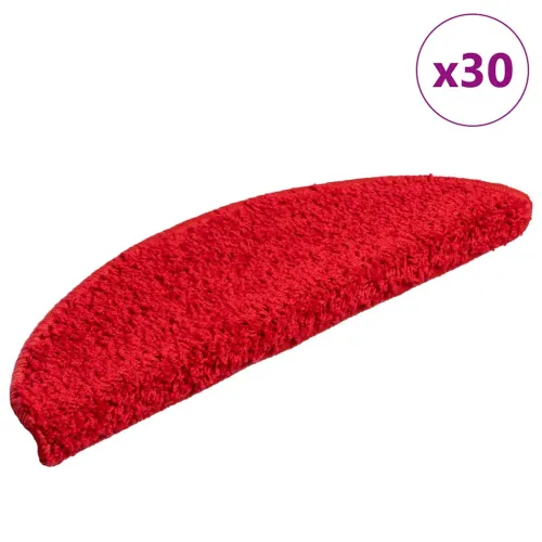 Prostirke za stepenice 30 kom 56x17x3 cm crvene poluokrugle - Crvena 56 x 17 x 3 cm 30 Cijena
