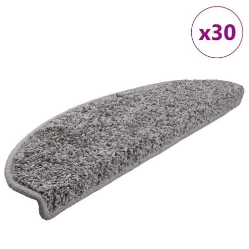 Prostirke za stepenice 30 kom 65x21x4 cm sive poluokrugle velike - Siva 65 x 21 x 4 cm 30 Siva Cijena