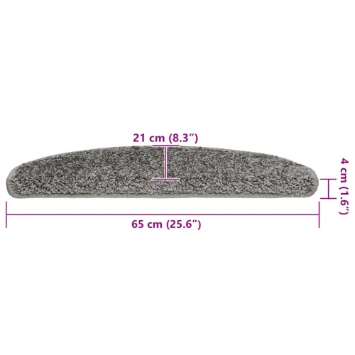 Prostirke za stepenice 30 kom 65x21x4 cm sive poluokrugle velike - Siva 65 x 21 x 4 cm 30 Siva Cijena