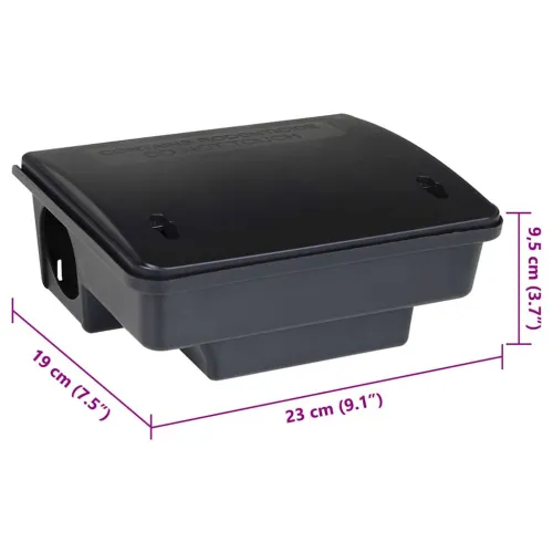 Zamke za miševe 6 kom crne 23x19x9,5 cm - 6 Cijena