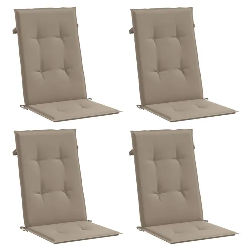 Jastuci za vrtne stolice 4 kom smeđesivi 120x50x3 cm od tkanine - Sivo-smeđa 120 x 50 x 3 cm 4 Cijena