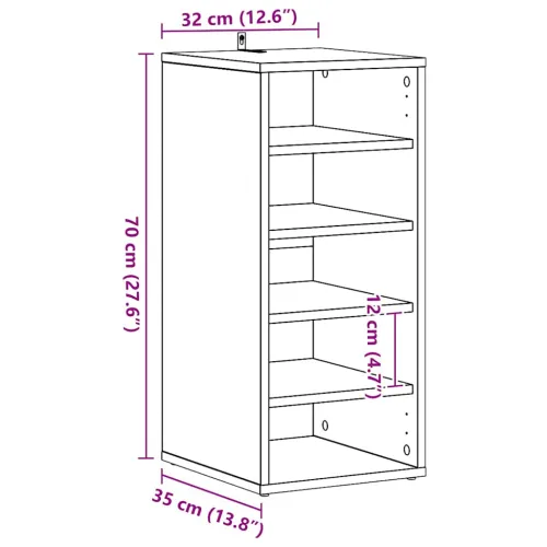 Ormari za cipele 2 kom Artisan hrast 32x35x70 cm - Hrast artisan 32 x 35 x 70 cm 2x shoe cabinet without door Cijena
