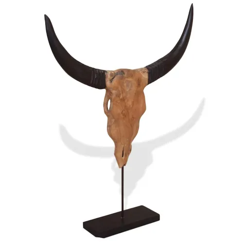 Skulptura lubanje bika tikovina 66x15x88 cm Cijena