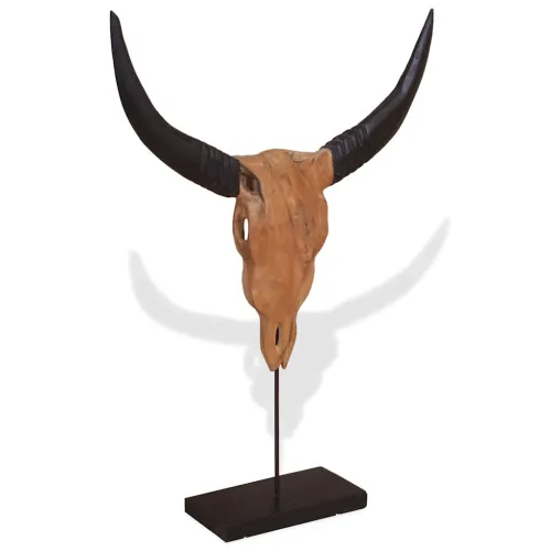 Skulptura lubanje bika tikovina 66x15x88 cm Cijena