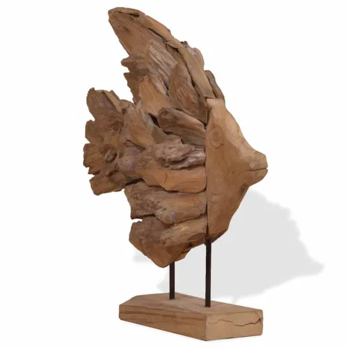 Riba Skulptura od tikovine 40x12x57 cm Cijena