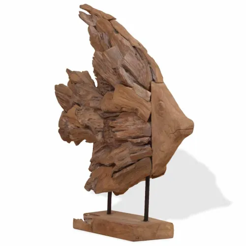 Riba Skulptura od tikovine 40x12x57 cm Cijena
