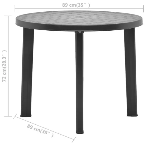 Vrtni stol antracit 89 cm plastični - Antracit 1 Cijena