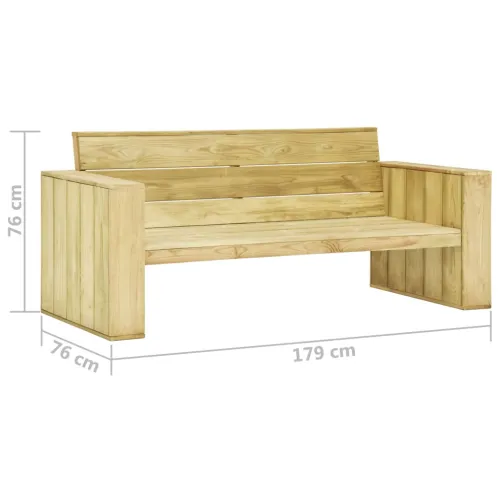 Vrtna klupa 179 cm od impregnirane borovine - 179 x 76 x 76 cm 1 1 Cijena