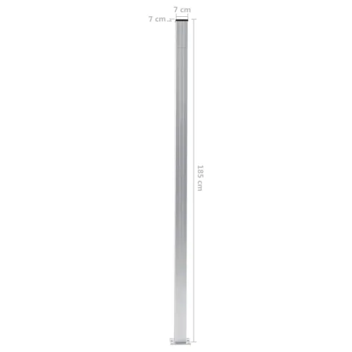 Stupovi za ogradu 2 kom aluminijski 185 cm - Srebrno 2 Cijena