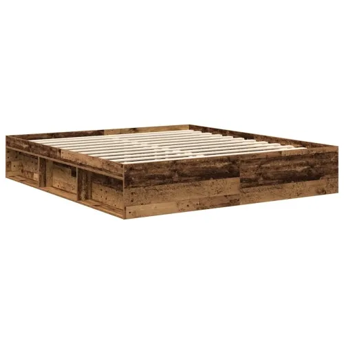 Okvir kreveta bez madraca staro drvo 200x200 cm - Staro drvo 200 x 200 cm Cijena