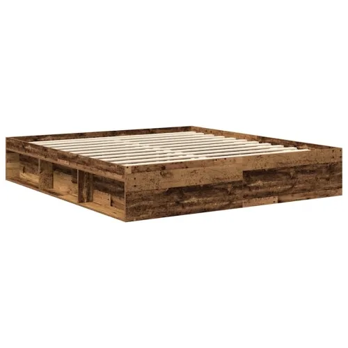 Okvir kreveta bez madraca staro drvo 200x200 cm - Staro drvo 200 x 200 cm Cijena