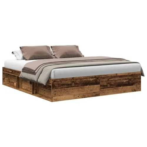 Okvir kreveta bez madraca staro drvo 200x200 cm - Staro drvo 200 x 200 cm Cijena