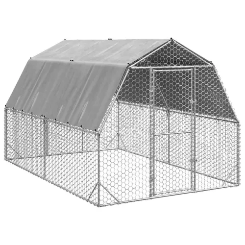 Kavez za kokoši s krovom 2,5x4x2,25 m pocinčani čelik - 2.5 x 4 x 2.25 m S krovom 2.5 x 4 x 2.25 m S krovom Cijena