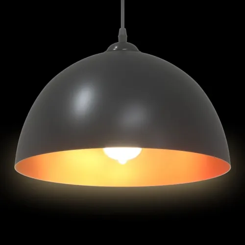 Viseće svjetiljke 2 kom podesive visine E27 crne Ø 30 cm metal - Crna 1 1 Cijena