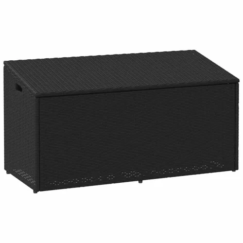 Vrtna kutija za pohranu crna 110x50x58 cm poli ratan - Crna 110 x 50 x 58 cm Crna 110 x 50 x 58 cm Cijena
