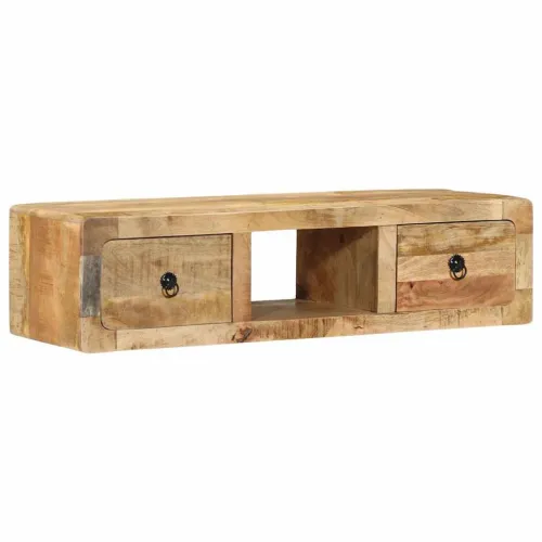 Zidni TV ormarić 100x32x25 cm puno drvo grubo mango - 1 Grubo masivno drvo manga Cijena