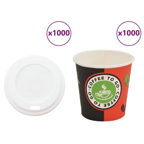 Papirnate šalice za kavu s poklopcem 1000 kom 4 oz 120 ml - 1 120 ml 120 ml Cijena