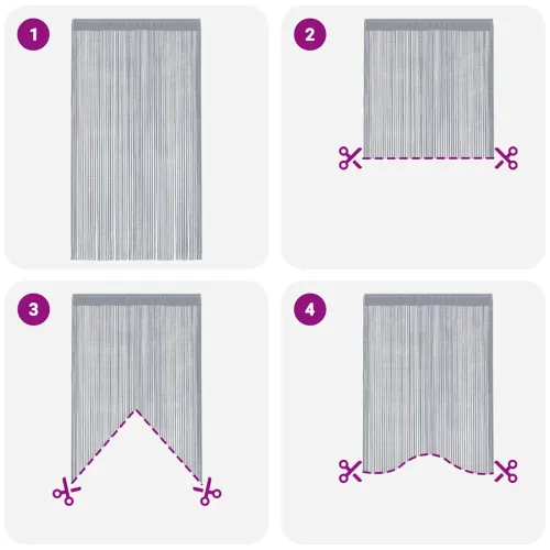 Nižaste zavjese 2 kom svijetlo sive 140x250 cm - Svjetlosiva 140 cm Cijena
