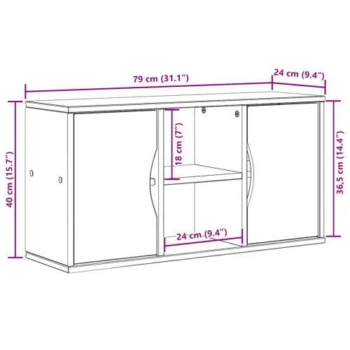 TV ormarić “ODDA” 79x24x40 cm puno drvo bor - briwb 1 s vratima Cijena