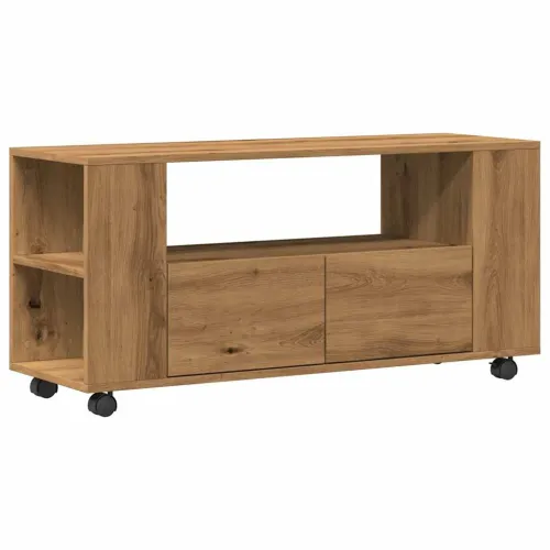 TV ormarić s kotačićima Artisan hrast 102x34,5x43 cm - hrast artisan 1 Cijena