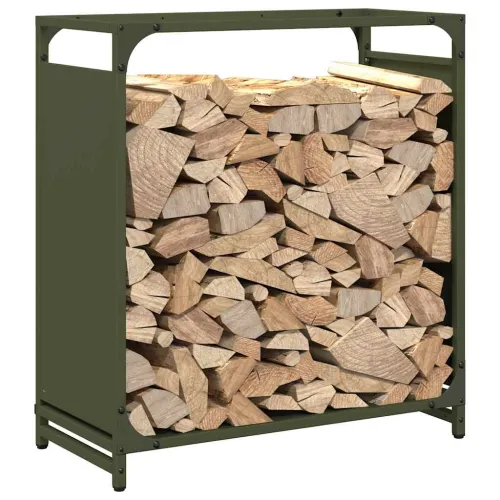 Stalak za drva 60x28x65 cm hladno valjani čelik - Maslinovo zelena 60 x 28 x 65 cm Cijena