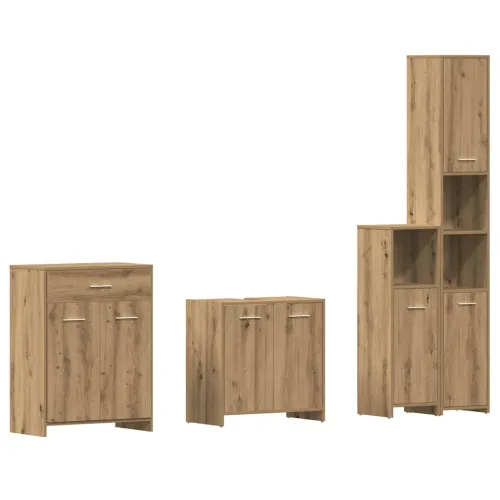 4-dijelni set kupaonskog namještaja käsityöläinen tammi - Artisian oak Cijena