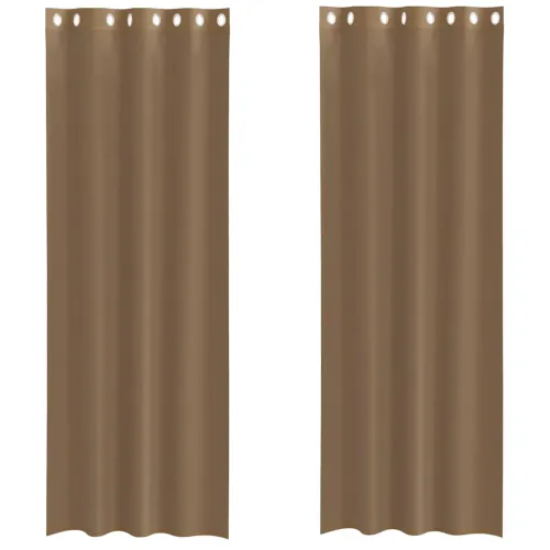 Voile zavjese s ušicama 2 kom svijetlosmeđe - Svjetlosmeđa 140 x 260 cm 1 s ušicama Cijena
