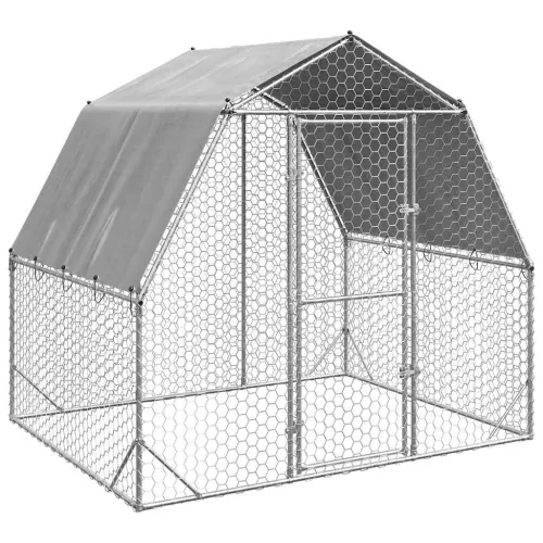 Kavez za kokoši s krovom 2,5x2x2,25 m pocinčani čelik - 2.5 x 2 x 2.25 m S krovom 2.5 x 2 x 2.25 m S krovom Cijena