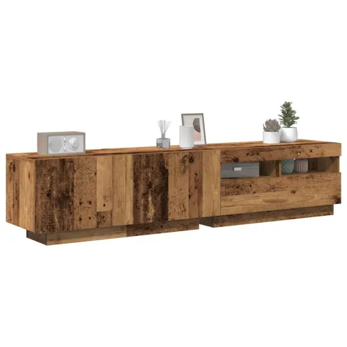 TV ormarić s LED svjetlima Artisan hrast 180x35x40 cm - Hrast artisan Cijena