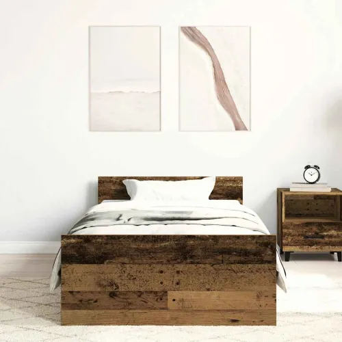 Okvir kreveta bez madraca staro drvo 100x200 cm - Staro drvo 100 x 200 cm Cijena