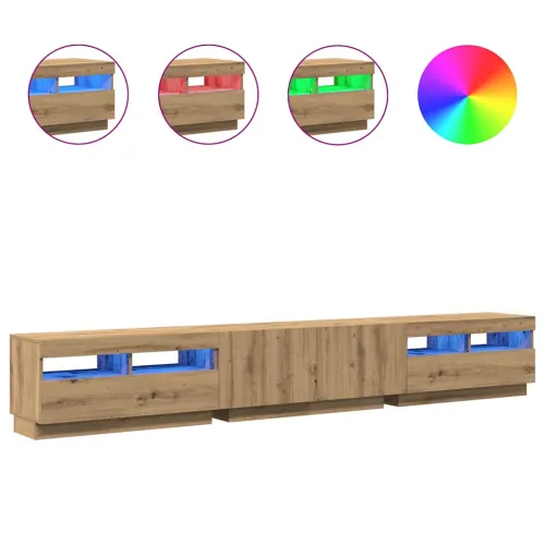 TV ormarić LED boja hrasta 260x35x40 cm konstruirano drvo - hrast artisan 1 Cijena