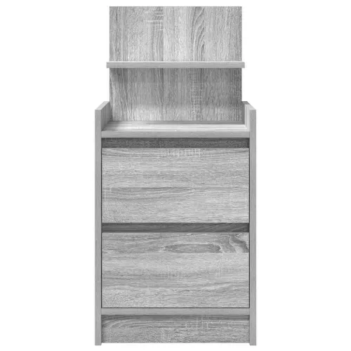 Noćni ormarić s 2 ladice siva sonoma 38x34x80 cm - Sivi hrast sonoma 1 Cijena