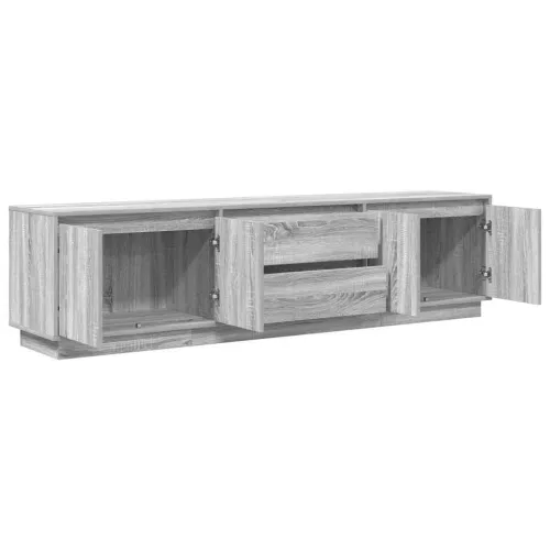 TV ormarić s LED svjetlima boja hrasta 193,5x41x50 cm - Sivi hrast sonoma 193.5 cm Cijena