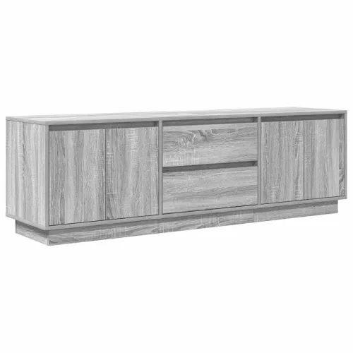 TV ormarić s LED svjetlima boja hrasta 160,5x41x50 cm - Sivi hrast sonoma 160.5 cm Cijena